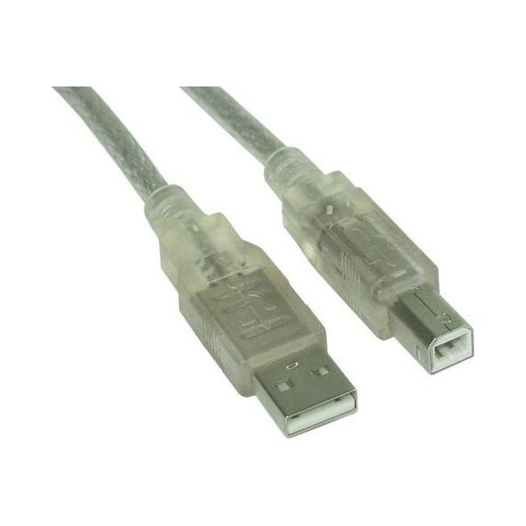 Kabel USB InLine USB-A - USB-B 3 m Przezroczysty (34535T)