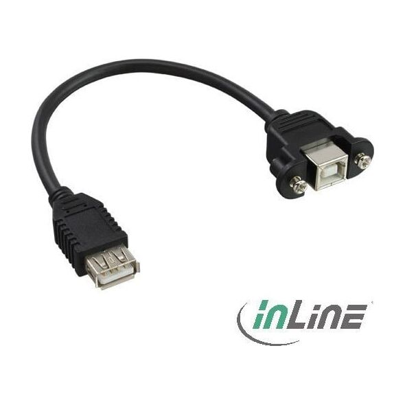 InLine USB-A - USB-B 0.2 m Czarny (33441F)
