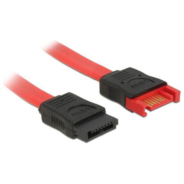 Delock SATA - SATA, 0.3m, Czerwony (83953)