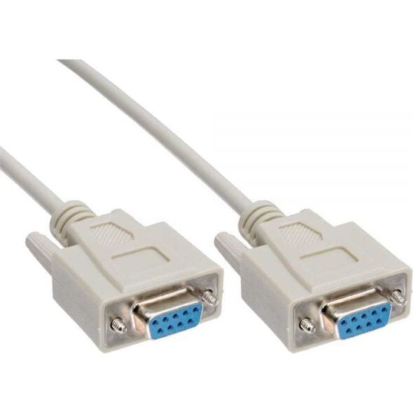 InLine DB-9 - DB-9, 1m, Szary (12223)