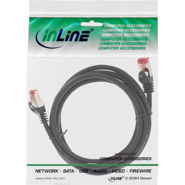 InLine Patchord Crosover S/FTP, Cat.6, czarny, 2m (73602X)