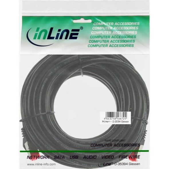 InLine Patchcord S/FTP, PiMF, Cat.6, 250MHz, PVC, czarny 30m (76430S)