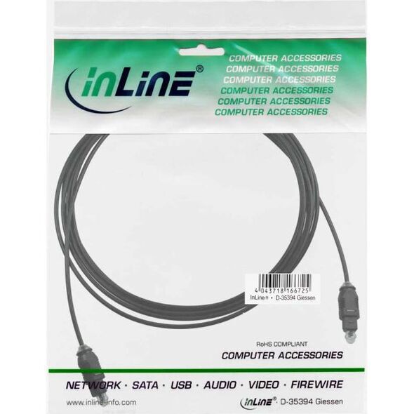 Kabel InLine Toslink - Toslink 1m czarny (89921)