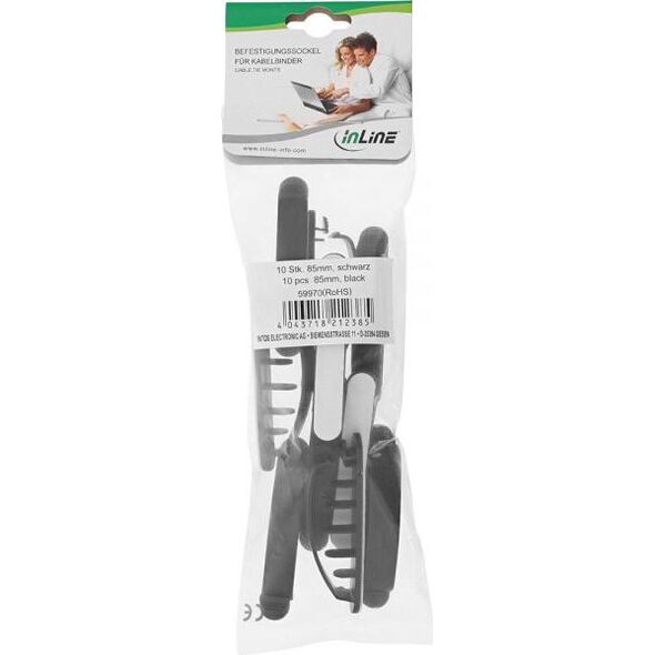 Organizer InLine Uchwyt Czarny 10 sztuk  (59970)