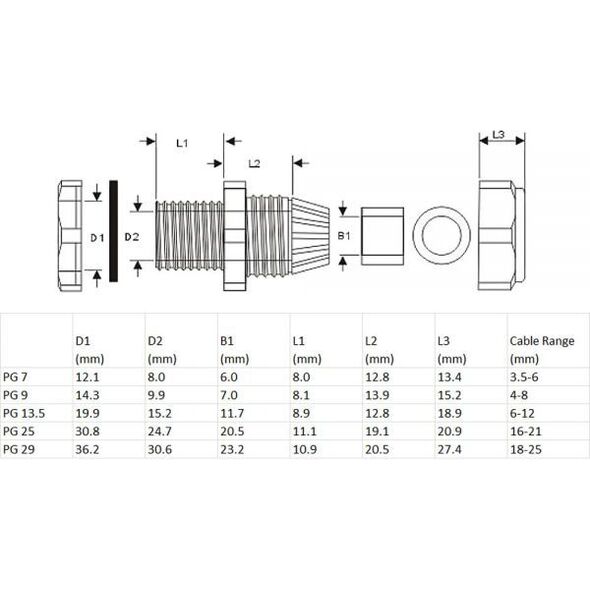 Organizer InLine Dławik Czarny 10 sztuk  (44012B)