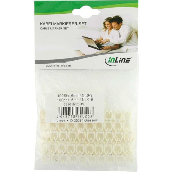 Organizer InLine Znacznik Biały 100 sztuk  (59961I)