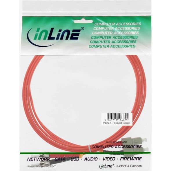 InLine Patchcord światłowodowy SC/ST, 50/125µm, OM2, 2m (82502)