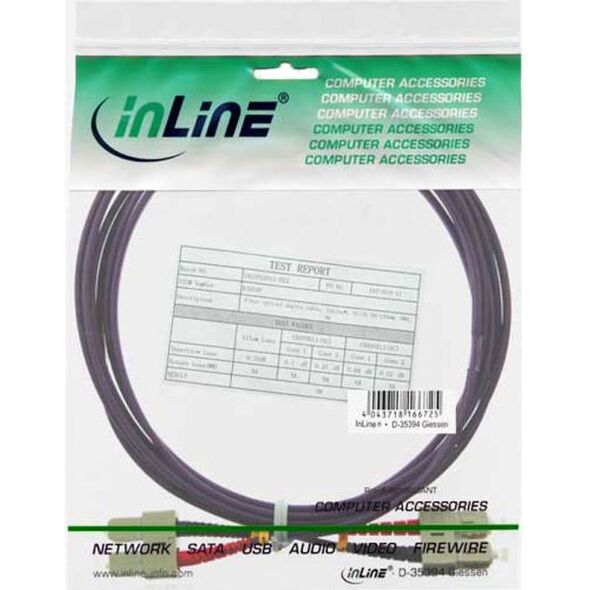 InLine Patchcord światłowodowy SC/SC, 50/125µm, OM4 5m (83505P)