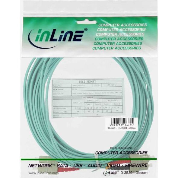 InLine Patchcord światłowodowy SC/SC, 50/125µm, OM3 25m (83525O)
