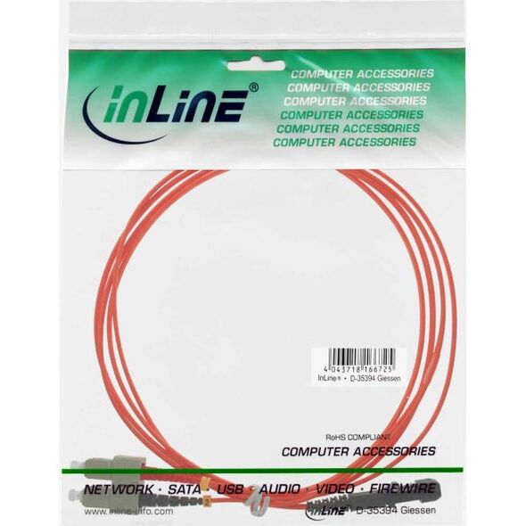 InLine Patchcord światłowodowy MTRJ/SC, 50/125µm, OM2, 3m (87253)