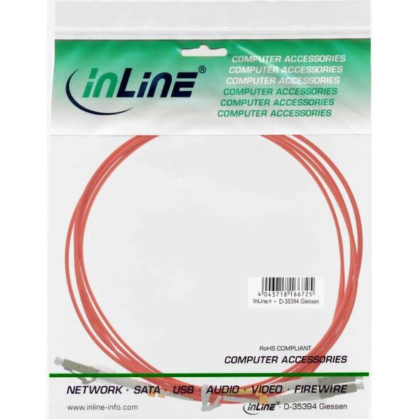 InLine Patchcord światłowodowy LC/LC, 50/125µm, OM2, 5m (88522)