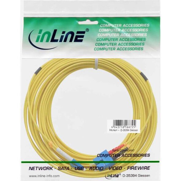 InLine Patchcord światłowodowy LC/SC, 9/125µm, OS2, 20m (88656B)