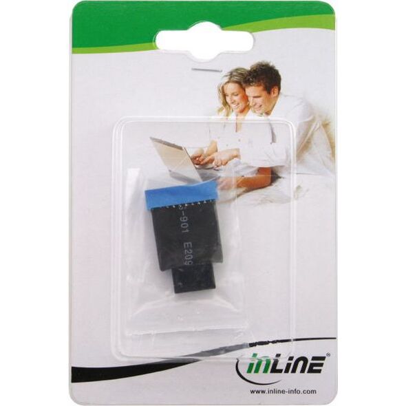 InLine 2 x USB 3.0 - 19-pin Czarno-niebieski (33449K)