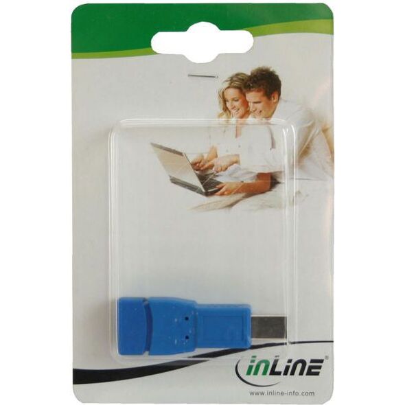 Adapter USB InLine USB - USB-B Niebieski  (35300D)