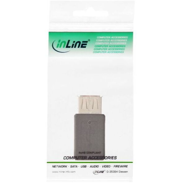 Adapter USB InLine microUSB - USB Czarny  (31613)