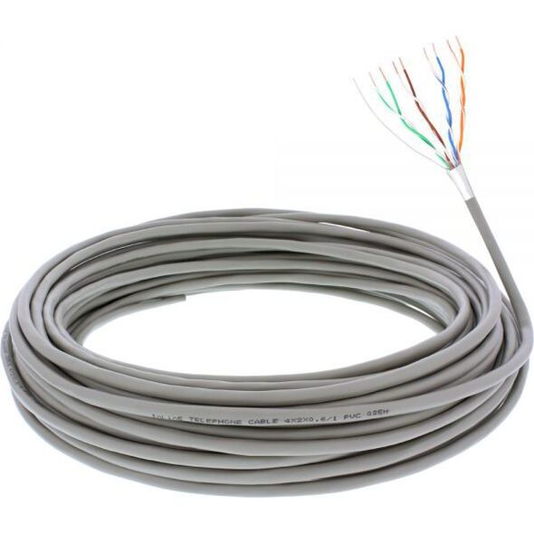 InLine Kabel Telefoniczny 8 żył, 4x2x06mm, ekranowany, 25m (69987C)