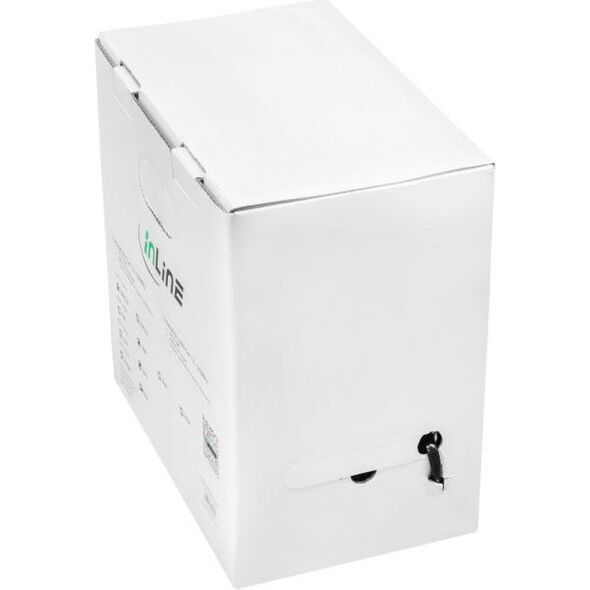 InLine Kabel instalacyjny S/FTP, PiMF, Cat.7a, AWG 23, Copper, 1200 Mhz, PE, czarny, 100m (70100P)