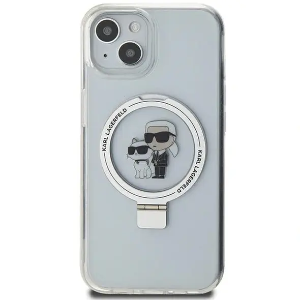 Karl Lagerfeld case for iPhone 15 6,1&quot; KLHMP15SHMRSKCH white HC MAGSAFE RINGSTAND KC 3666339168872