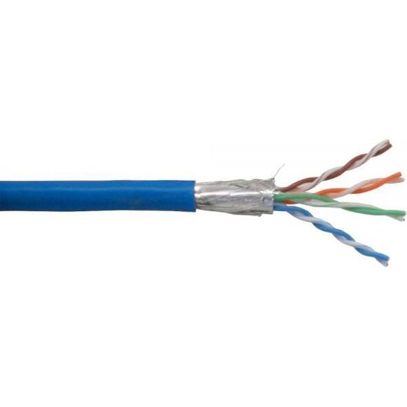 InLine Patch kabel SF/UTP Cat.5e AWG26 CCA PVC niebieski 100m (72099B)