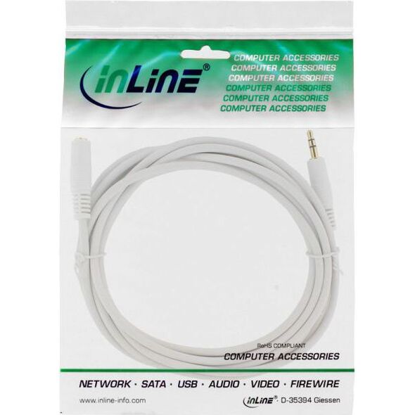 Kabel InLine Jack 3.5mm - Jack 3.5mm 1m biały (99934W)