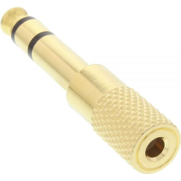 Adapter AV InLine Jack 3.5mm - Jack 6.3mm złoty (99305P)