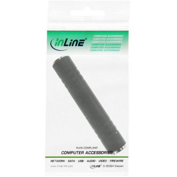 Adapter AV InLine Jack 6.3mm  - Jack 6.3mm czarny (99307)