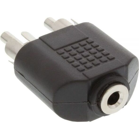 Adapter AV InLine Jack 3.5mm - RCA (Cinch) x2 czarny (99343)