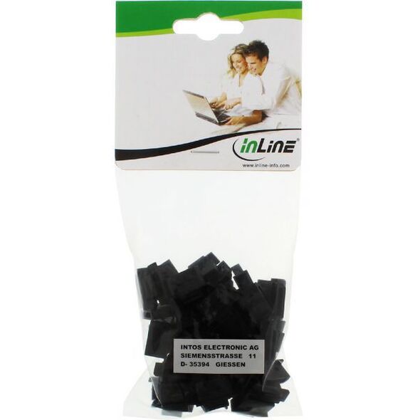 InLine Osłona przeciwkurzowa na gniazdo DisplayPort czarna 50 sztuk (59948H)