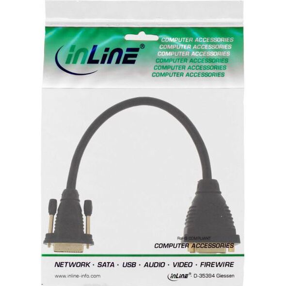 Adapter AV InLine DVI-I - D-Sub (VGA) - DVI-I czarny (17301)