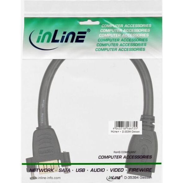 Adapter AV InLine HDMI - HDMI czarny (17600R)