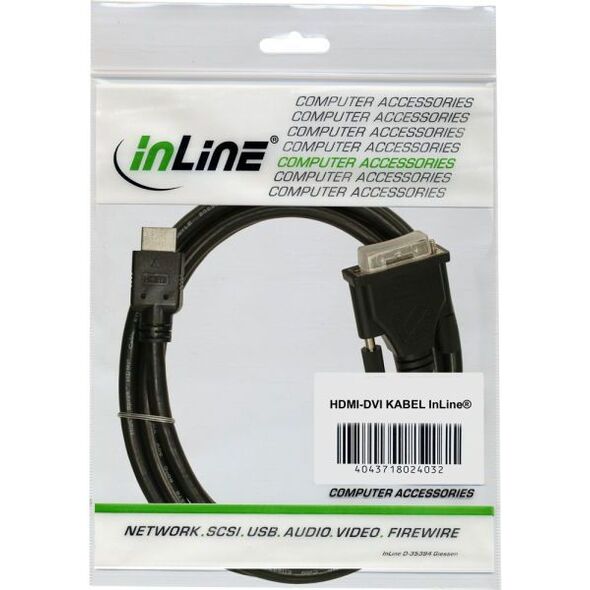 Kabel InLine HDMI - DVI-D 3m czarny (17663)