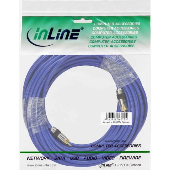 Kabel Intos RCA (Cinch) - RCA (Cinch) 1m niebieski (89401P)