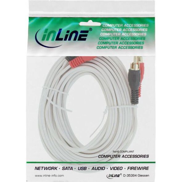 Kabel Intos RCA (Cinch) x2 - RCA (Cinch) x2 10m biały (89933Y)