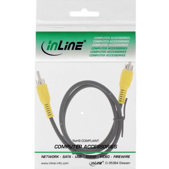 Kabel Intos RCA (Cinch) - RCA (Cinch) 0.5m żółty (89937B)