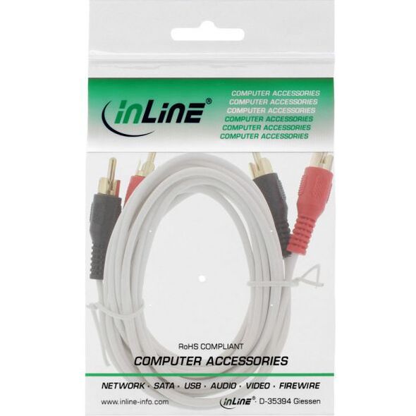 Kabel Intos RCA (Cinch) x2 - RCA (Cinch) x2 3m biały (89938U)