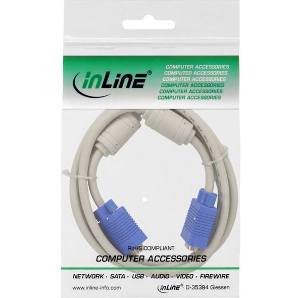 Kabel InLine D-Sub (VGA) - D-Sub (VGA) 5m niebieski (17718)