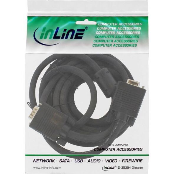 Kabel InLine D-Sub (VGA) - D-Sub (VGA) 15m czarny (17713B)
