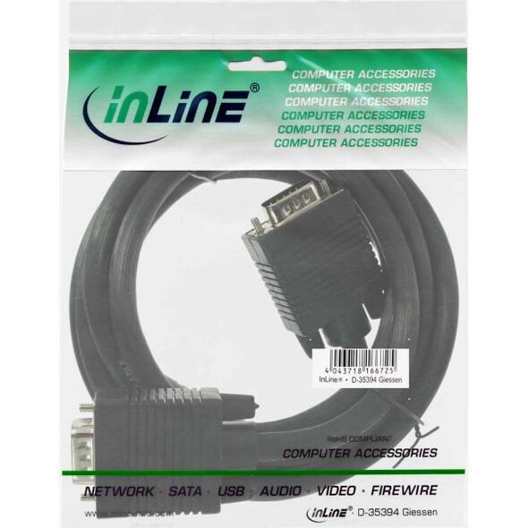 Kabel InLine D-Sub (VGA) - D-Sub (VGA) 3m czarny (17710B)