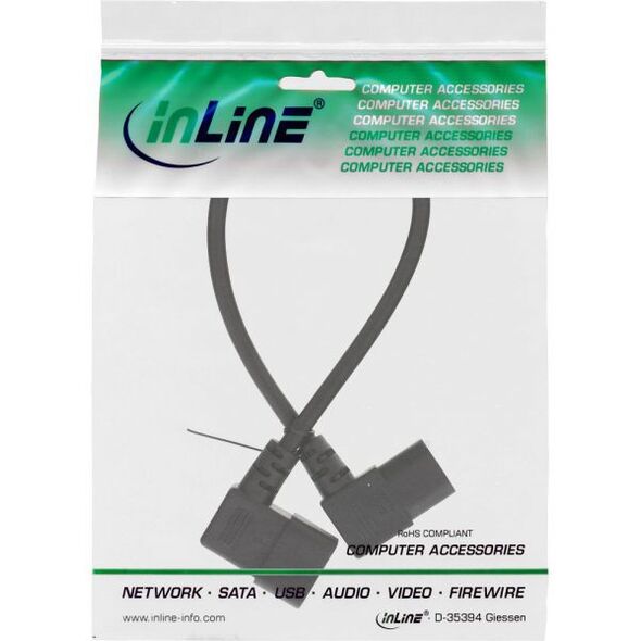 Kabel zasilający InLine C13 - C14 czarny (16605A)