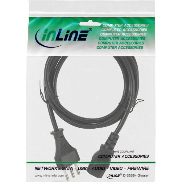 Kabel zasilający InLine Typ L - IEC C13 connector (16652I)