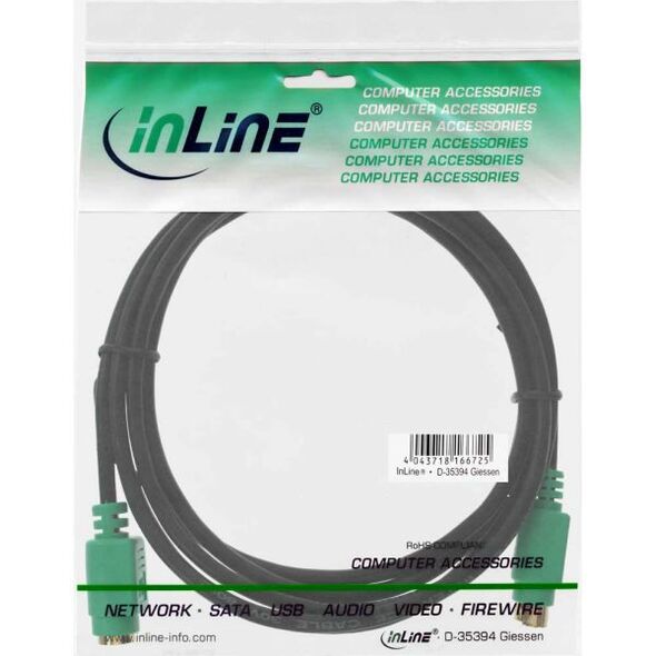 InLine PS/2 - PS/2, 3m, Czarny (13343H)