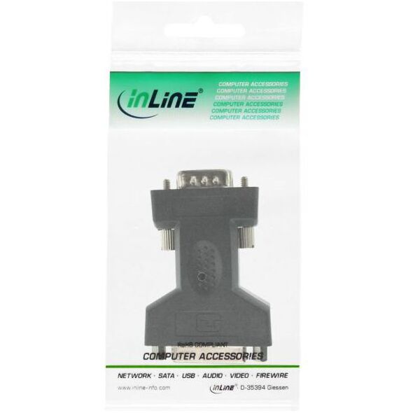 Adapter AV InLine DVI-I - D-Sub (SVGA) czarny (17790)