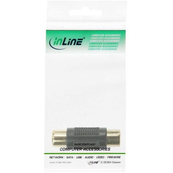 Adapter AV InLine RCA (Cinch) - RCA (Cinch) czarny (99315)
