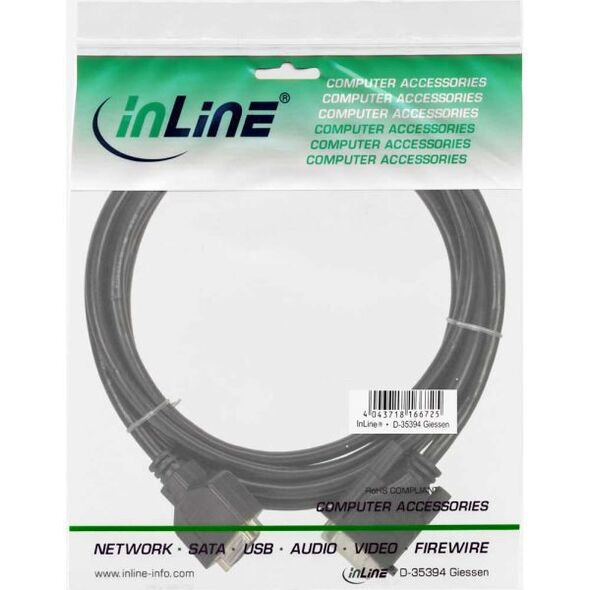 Kabel InLine DVI-D - DVI-D 3m czarny (17763)