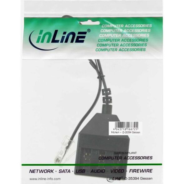 InLine Kabel adapter RJ45 męski do TAE NFN żeński, 0.2m (69942)