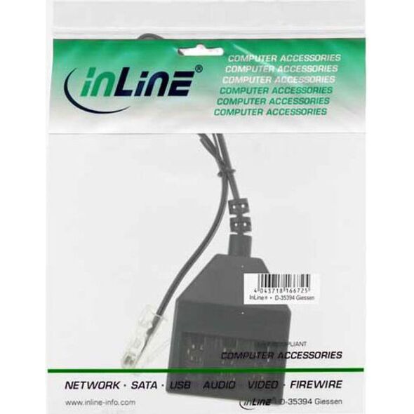 InLine Kabel adapter RJ45 męski do TAE NFN żeński, 0.2m (69942)