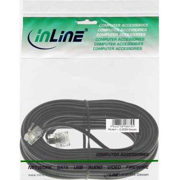 InLine Kabel modularny RJ45 8P4C - RJ11 6P4C 3m czarny (18863)