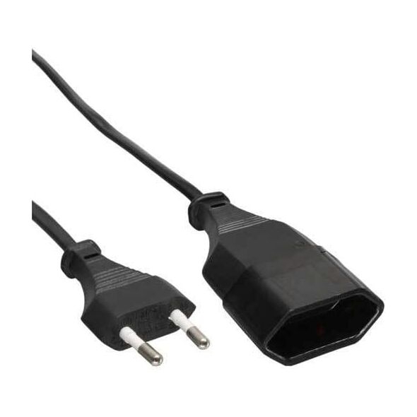 InLine Euro Typ C Plug Power przedłużacz męski - żeński (16683S)
