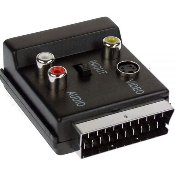 Adapter AV InLine Scart - RCA (Cinch) x3 + S-Video czarny (89959)