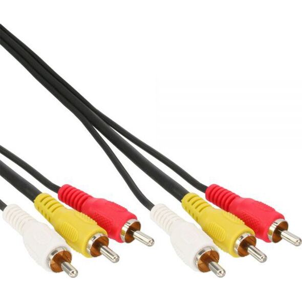 Kabel Intos RCA (Cinch) x3 - RCA (Cinch) x3 3m czarny (89603)